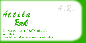attila rak business card